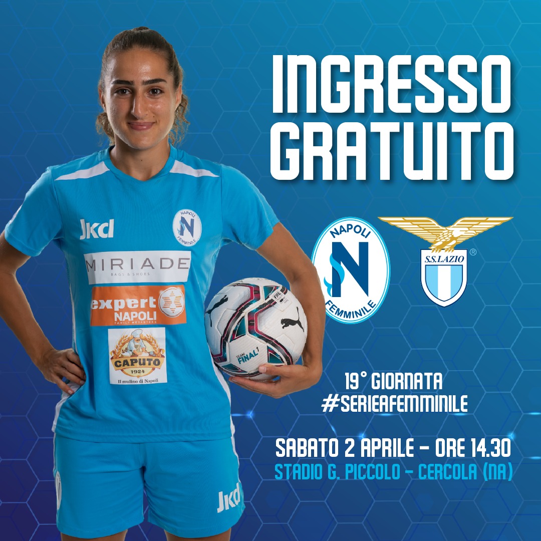 Napoli  – Lazio, sabato 2 aprile al Piccolo di Cercola. Ingresso gratuito
