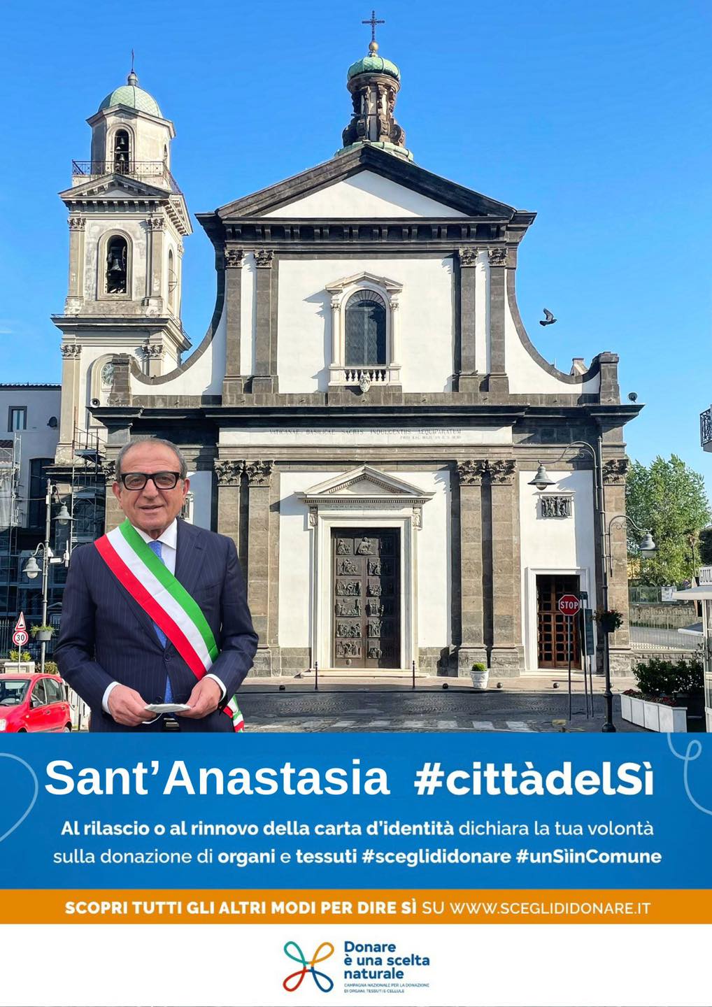 Sant’Anastasia.  Adesione del comune alla Giornata Nazionale della Donazione.
