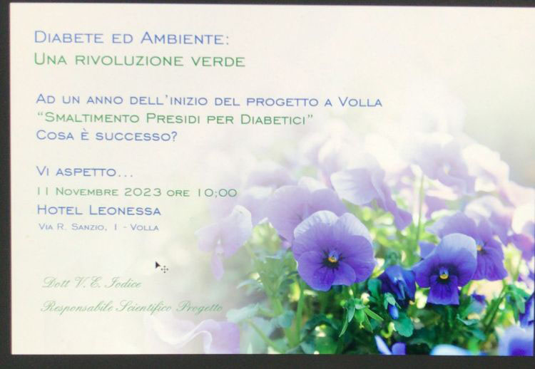 Volla. “Diabete ed Ambiente: Una rivoluzione verde”, all’Hotel Leonessa si è discusso di raccolta dei presidi sanitari del progetto della società  Langella Mario s.r.l.