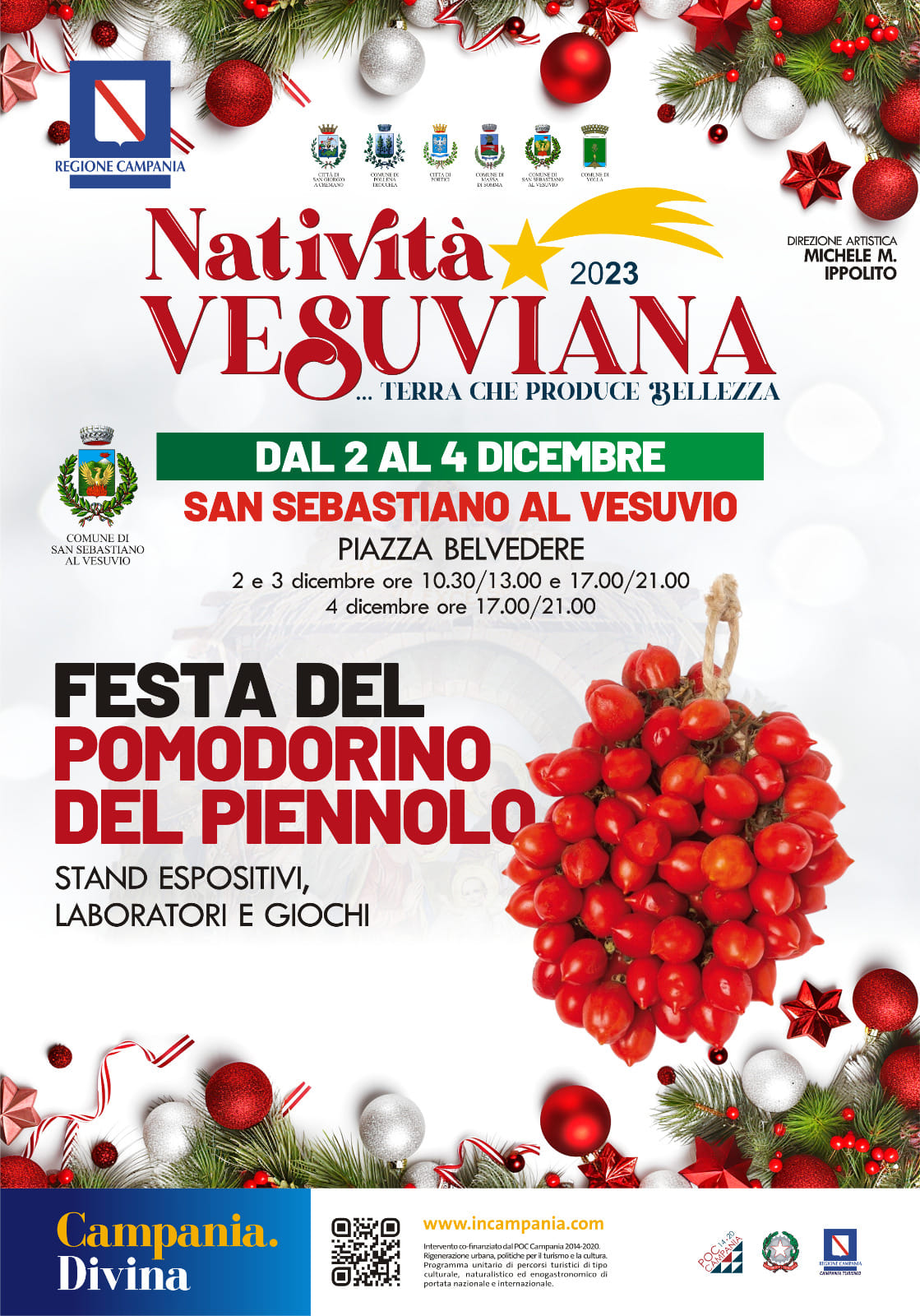 San Sebastiano al Vesuvio. Festa del “Pomodorino del Piennolo”, si parte domani in Piazza Belvedere
