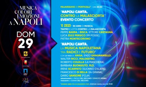 I quattro giorni di ‘Capodanno a Napoli’ partono da Ponticelli con “Napoli canta contro la malaciorta” al PalaVesuvio 