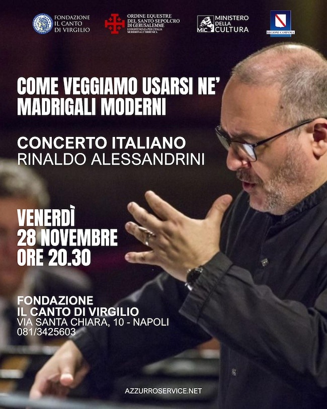 X Edizione di “Sicut Sagittae Rassegna di Musica Antica – Gran finale” con Rinaldo Alessandrini e il Concerto Italiano In programma madrigali di Claudio Monteverdi
