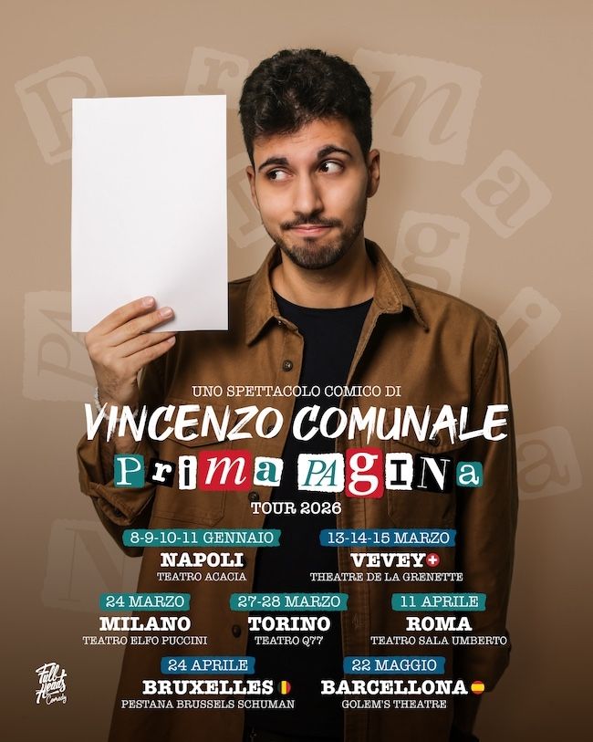 Vincenzo Comunale: a gennaio 2026 parte da Napoli il nuovo tour italiano con tappe in Europa