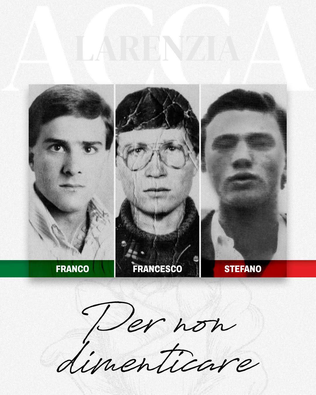 48esimo anniversario Strage Acca Larenzia, Giorgia Meloni: “Quelli del terrorismo anni bui. Non devono più tornare, lo dobbiamo a Franco  Francesco e Stefano”