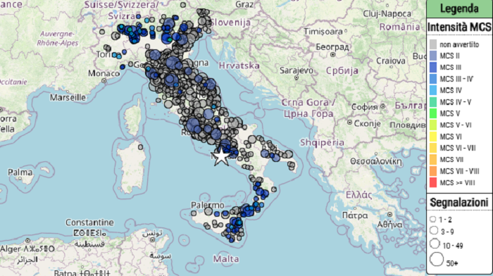 Terremoto nel Golfo di Napoli, INGV: “Percepito in tutta Italia, dalla Sicilia al Trentino”. C’è stato alle 00,03 di magnitudo 5.9